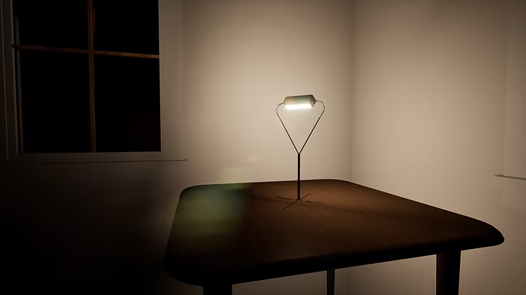 Industrial Wireframe Desk Lamp